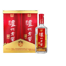 泸州老窖 头曲酒 52度 浓香型 窖酒 白酒 淡雅 475ml*2瓶 双支礼盒