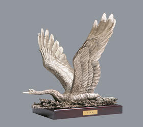 宇达白铜全铜摆件《天鹅湖》创意礼品  家居饰品摆件 高40cm