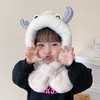 儿童帽子围巾一体加绒秋冬季宝宝男女婴童护耳帽婴幼儿帽子 商品缩略图6