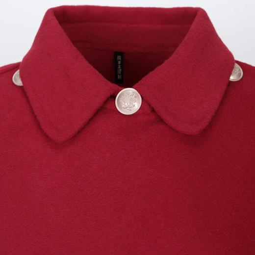 LH9L6斯尔丽2021瑟俪秋冬新款摩登气质斗篷款双面呢披肩式短款女式大衣 商品图3