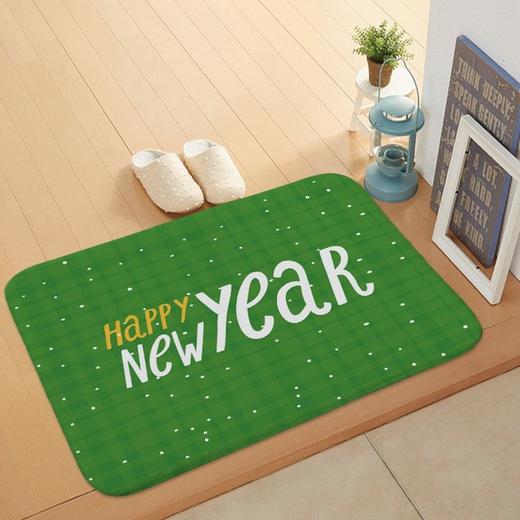 【优质短绒 舒适触感】红色圣诞节地垫 圣诞老人圣诞树珊瑚绒入门家居脚垫 商品图13