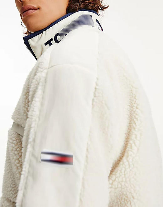 仿羊羔绒 领条刺绣标字母 夹克外套 T-1118 商品图6