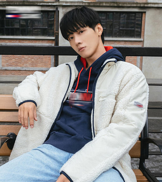 仿羊羔绒 领条刺绣标字母 夹克外套 T-1118 商品图7