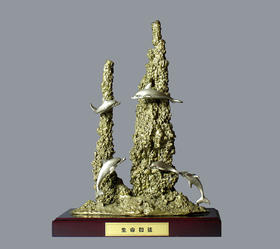 宇达青铜全铜摆件《生命和弦》创意礼品  家居饰品摆件 高35cm