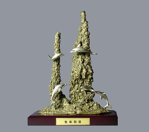 宇达青铜全铜摆件《生命和弦》创意礼品  家居饰品摆件 高35cm 商品图0