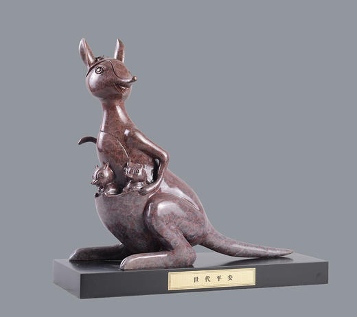 宇达青铜全铜摆件《世代平安》创意礼品摆件 高32.5cm 商品图0