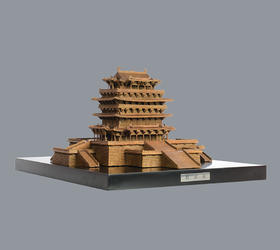 宇达青铜全铜摆件《鹳雀楼》创意礼品 家居饰品摆件 高25cm