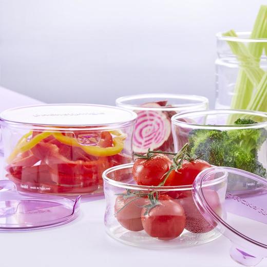 怡万家TAPRN-5V1C圆形保鲜盒5件套薰衣草紫 商品图2