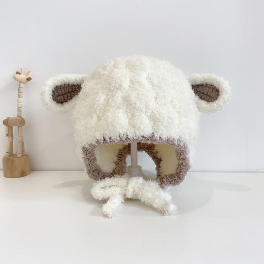 婴儿帽子秋冬新款卡通可爱针织宝宝护耳帽婴童儿童毛线帽 商品图9