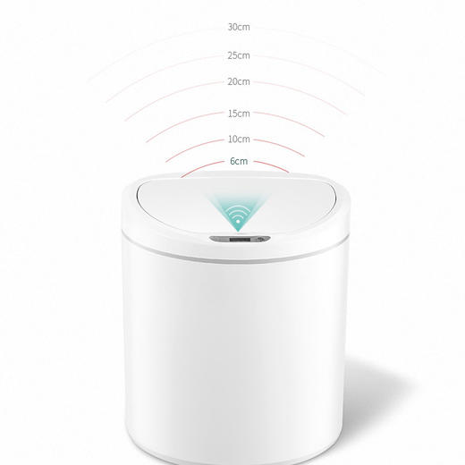 【智能感应垃圾桶】感应垃圾桶 白色 10L 商品图8