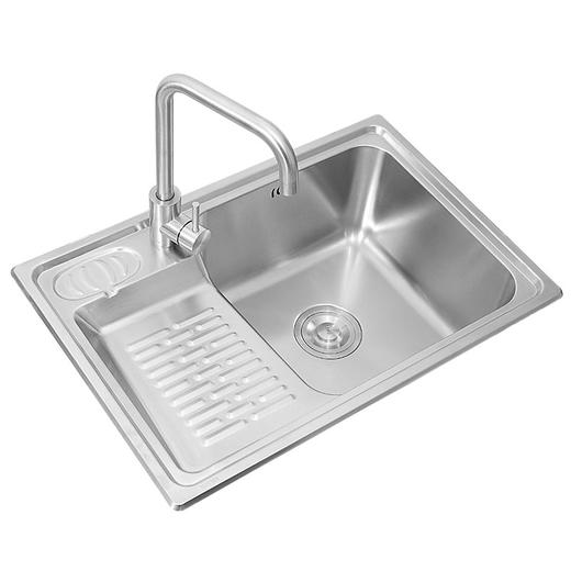 304不锈钢洗衣水槽带搓衣板阳台家用洗衣池台上下盆单槽加厚