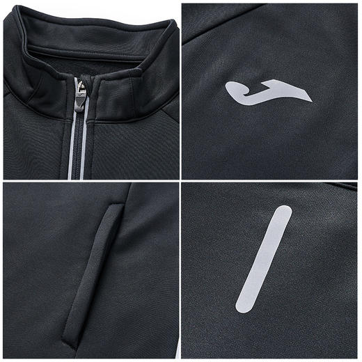 SFS荷马JOMA正品 半拉链长袖训练服足球运动弹力加绒跑步健身卫衣 商品图3