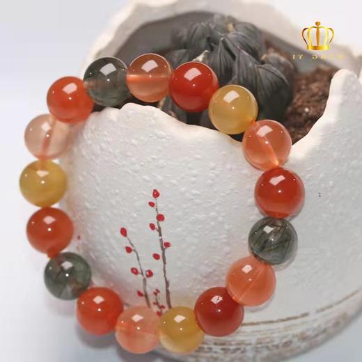 红绿黄粉多彩水晶手链手串 单圈首饰饰品闺蜜礼物 10mm 商品图2