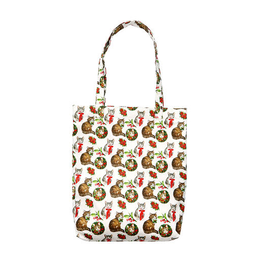 HUJI祤集经典单肩包插画猫咪圣诞 商品图2