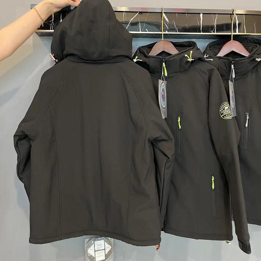 （自留款，尾单无补）Himalaya黑色专业户外防风防水冲锋棉服夹克男士保暖冬装 商品图10