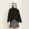LH9L6斯尔丽2021瑟俪秋冬新款摩登气质斗篷款双面呢披肩式短款女式大衣 商品缩略图1
