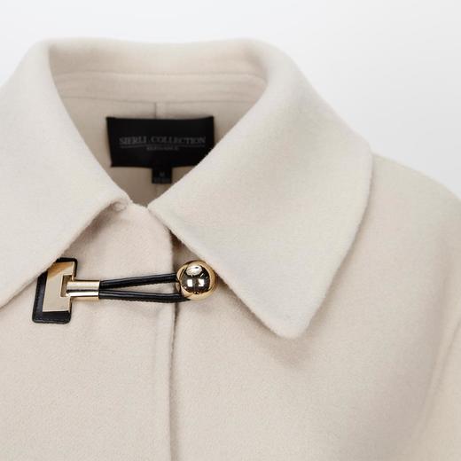 LH9K6斯尔丽2021瑟俪秋冬新款优雅直筒通勤外套针织袖口双面呢大衣女 商品图3