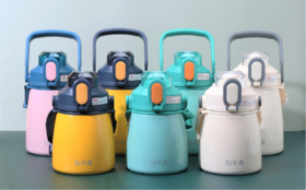 帝怡趣味畅享乐乐杯 800/1000ml超大304不锈钢保温杯