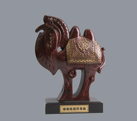 宇达青铜全铜摆件《艰难险阻只等闲》创意礼品摆件 高31cm