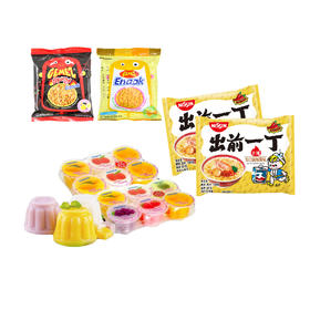KJ出前一丁*1+NANACO果冻*1+干脆面*2备注口味 无备注随机发货