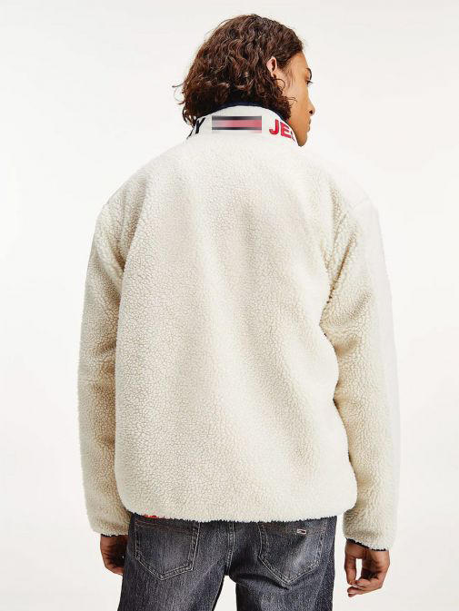 仿羊羔绒 领条刺绣标字母 夹克外套 T-1118 商品图5