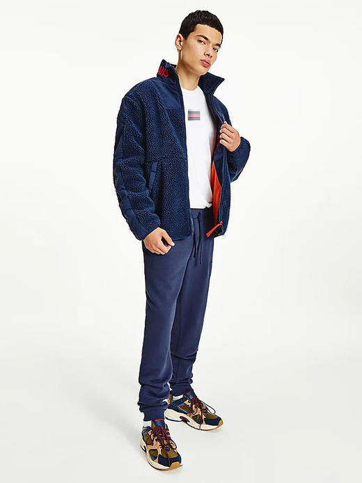 仿羊羔绒 领条刺绣标字母 夹克外套 T-1118 商品图3