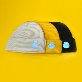 秋冬小团针织帽