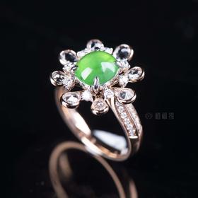 【繁花】绿蛋面戒指-JZ12109160