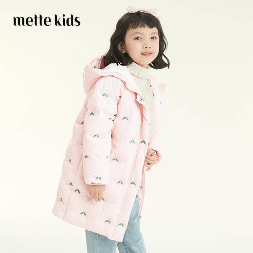 METTE童装女宝90白鹅绒羽绒服2020冬可爱公主风加厚保暖连帽外套 商品图1