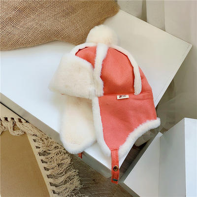 宝宝帽子秋冬韩版时尚加绒保暖加厚毛绒护耳帽儿童雷锋帽 商品图6