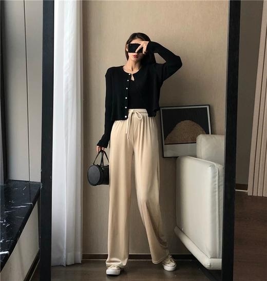 ADALOOK天鹅绒金丝阔腿裤加厚 商品图6