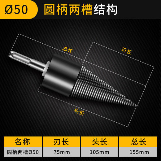 【劈柴伸器】劈柴钻头劈柴神器木工破柴分裂锥家用电锤手电钻冲击钻劈材水钻头 商品图2