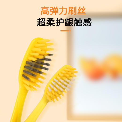 G.DUCK小黄鸭8支装刮舌苔牙刷家庭量贩装高颜值家用口腔去牙渍清洁牙刷舌头舌苔刷牙神器 商品图4
