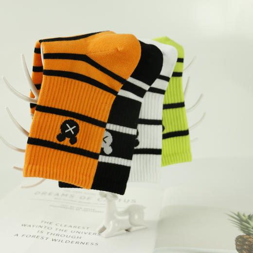 【特价】【39元6双】女丨女士中长筒时尚棉袜四季精梳棉女袜潮休闲袜【2122203】 商品图3