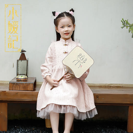 小嫒記 女童外套秋装改良唐装洋气新款国风童装大衣-南风 商品图2