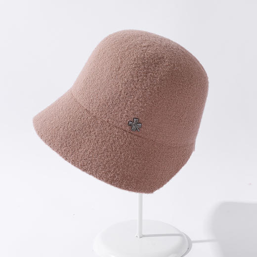 貂绒渔夫帽四叶草后开叉针织百搭保暖帽 JC- M2-M1328 商品图6