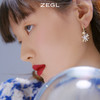 ZEGL圣诞星星雪花耳环女轻奢高级感耳钉ins风925银针秋冬季耳饰品 商品缩略图2