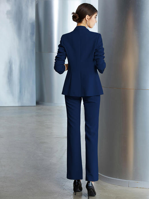 AD春秋时尚卡其色西装阔腿裤女总裁套装上班气质女神范高端职业装 商品图4