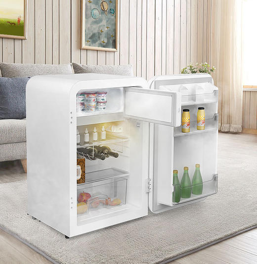 HCK哈士奇复古冰箱小王子冷冻冷藏家用宿舍小型单门客厅 商品图1