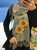 优品堂《向日葵》羊毛刺绣围巾 商品缩略图9