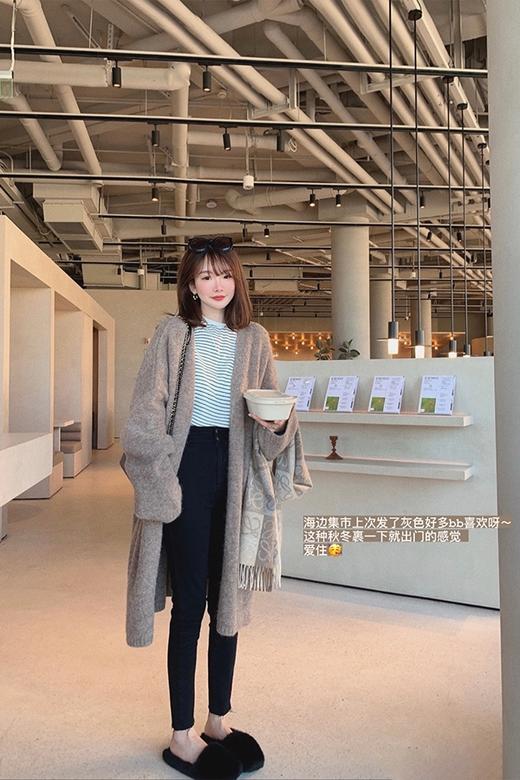 金蘑菇菇【海边集市大开衫】羊驼+羊毛 裹着就能出门温暖大开衫 商品图5