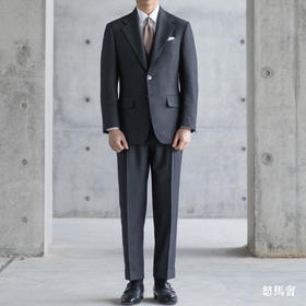 Hardy Minnis QZ² Super 150's澳洲美丽诺羊毛碳灰色全麻衬套装