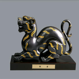 宇达青铜摆件 十二生肖虎《财虎》创意装饰 家居工艺摆件  高22.5cm