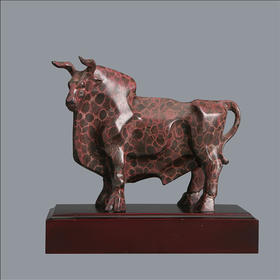 宇达青铜摆件 十二生肖牛《牛》创意装饰 家居工艺摆件  高15cm