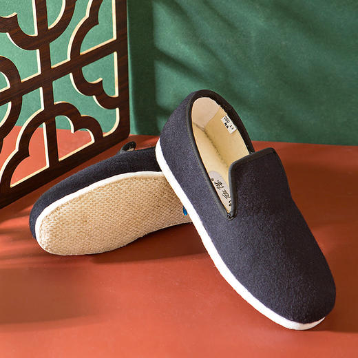 内联升男鞋棉鞋兰呢子千底加密呢大舌棉8148a8127a
