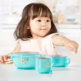 Greennose绿鼻子保温碗5件礼盒套装婴儿童餐具宝宝保温碗防摔烫吸盘碗勺5件套装【朋友圈好物】