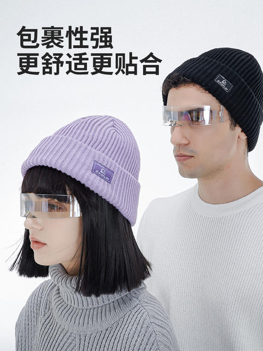 Supield素湃宇航潮情侣经典针织提花毛线帽保暖冷帽月子帽堆堆帽 商品图0