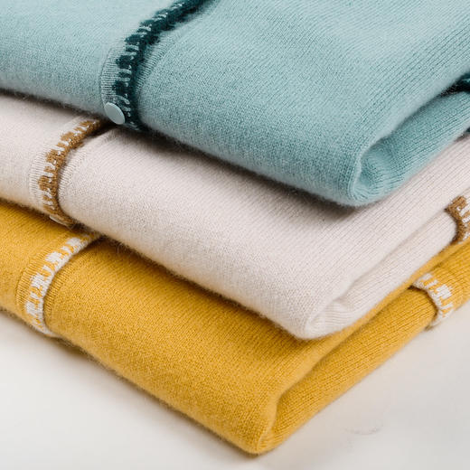 METTE羊绒世家21年秋冬女士100%山羊绒开衫时尚小香风针织小外套 商品图3