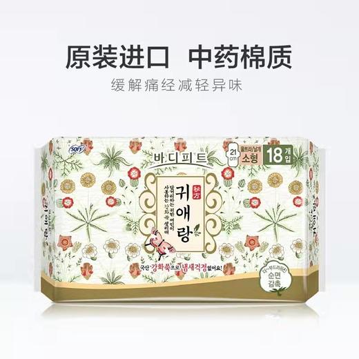 韩国lG贵爱娘韩方中草药卫生巾小款日用21cm18P 商品图1