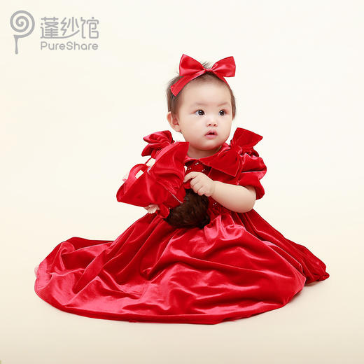 PureShare蓬纱馆宝贝周岁礼服女童公主裙-红苹果宝贝礼服 商品图5